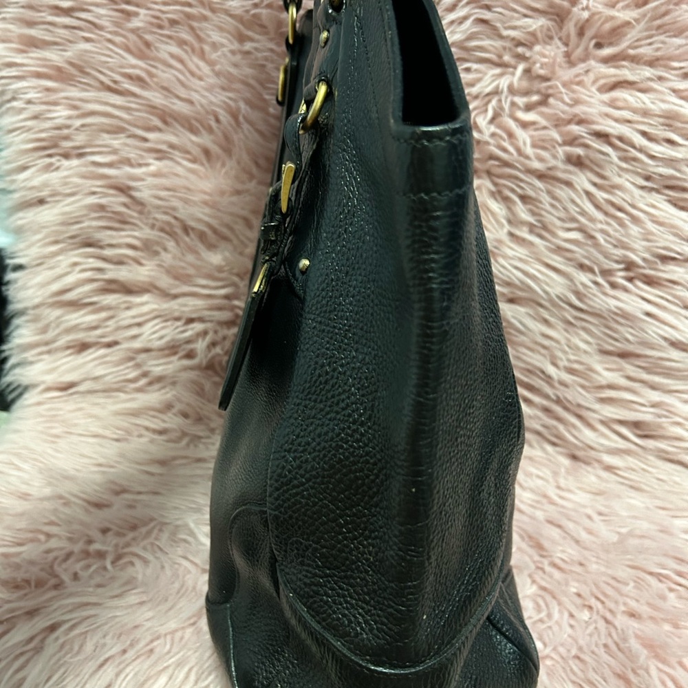 Prada Black Leather Tote with Gold Accents - Picture 5 of 16
